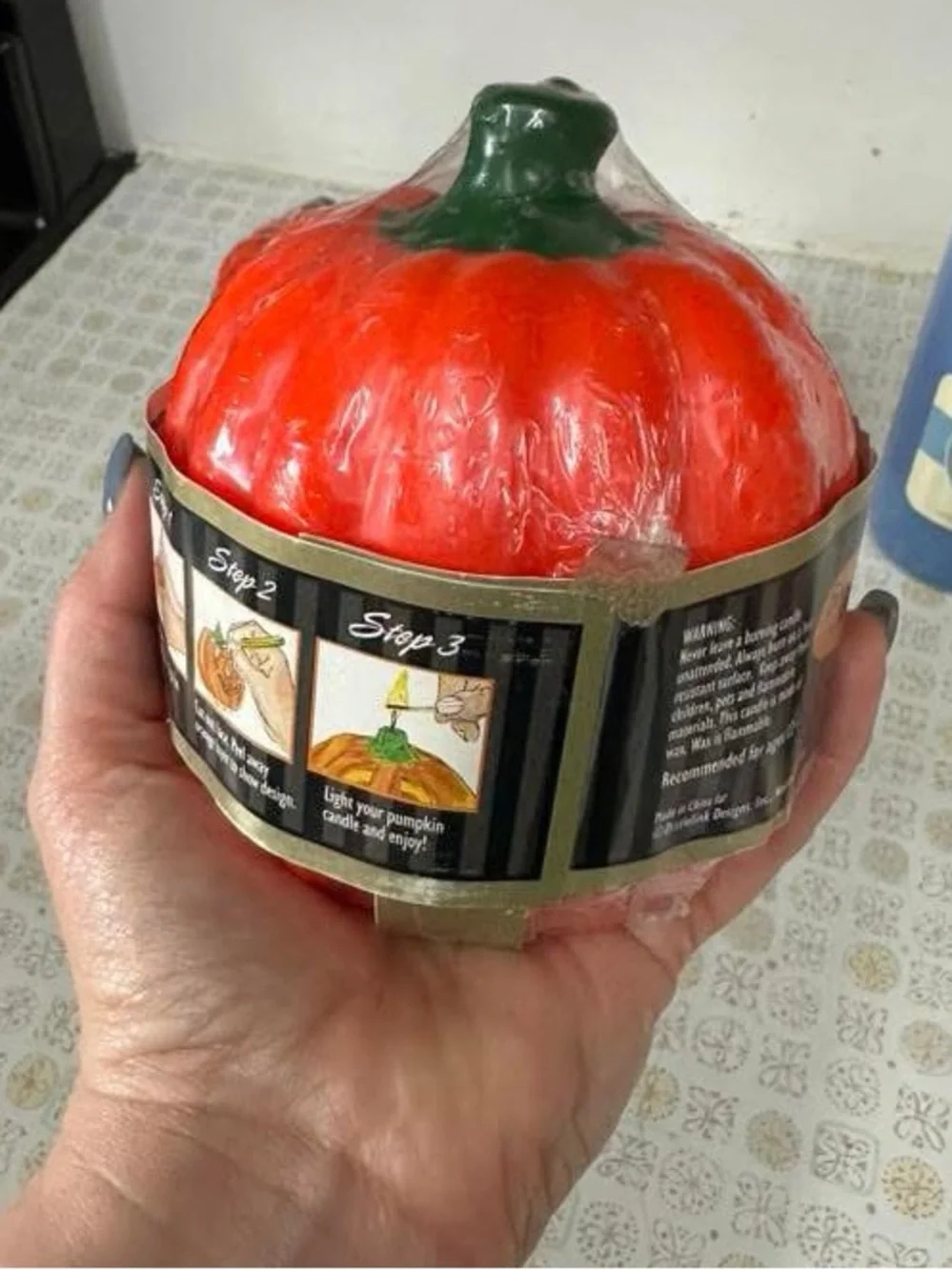 Orange Pumpkin Carve Candle - Set of 2